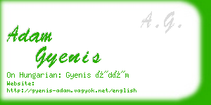 adam gyenis business card